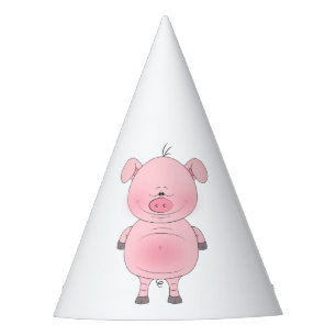 Niedliches Cartoon-Schwein Partyhütchen