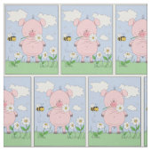 Niedliches Cartoon-Schwein Stoff (Muster)
