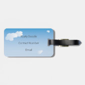 Niedliches Cartoon Skydiving Abenteuer Gepäckanhänger (Rückseite horizontal)