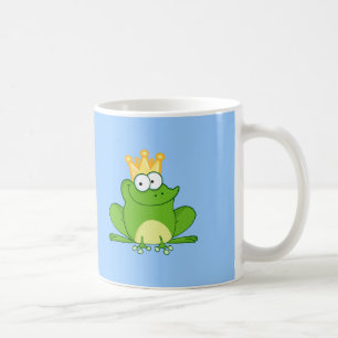 Niedliches Cartoon-Tier König-Frog Frogs Crown Kaffeetasse