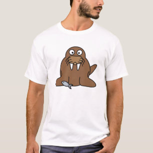 Niedliches Cartoon-Walroß T-Shirt