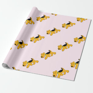 Niedliches Cartoon-Welpen-Hundeverpackungs-Papier Geschenkpapier