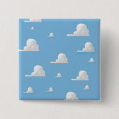 Niedliches Cartoon-Wolkenmuster Button (Vorderseite)