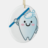 Niedliches Cartoon-Zahn-Bürsten mit Keramik Ornament (Rechts)