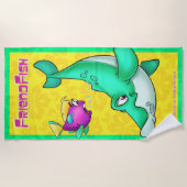 Niedliches CartoonBadetuch Strandtuch (Vorderseite)