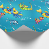 Niedliches Cartoonfisch-Verpackungspapier Geschenkpapier (Ecke)