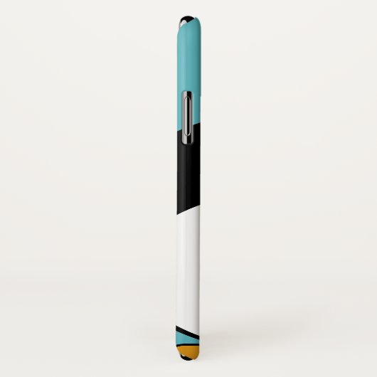 Niedliches Cartoonpenguin-Name-Blau Case-Mate iPhone Hülle (Hinten/Rechts)