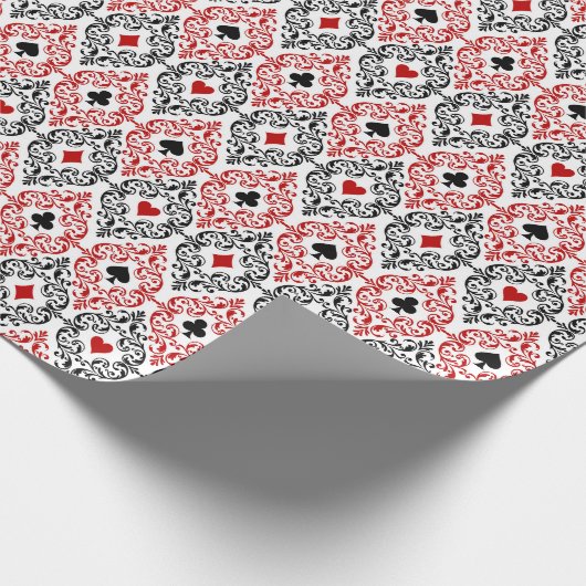 niedliches Casino oder Poker Party Geschenkpapier (Ecke)