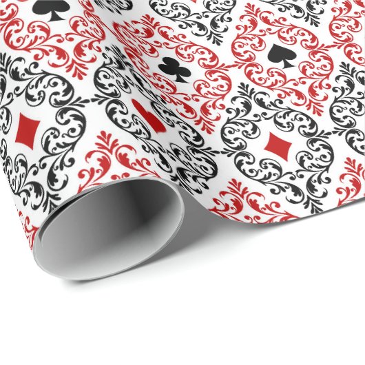 niedliches Casino oder Poker Party Geschenkpapier (Rolleneckpunkt)