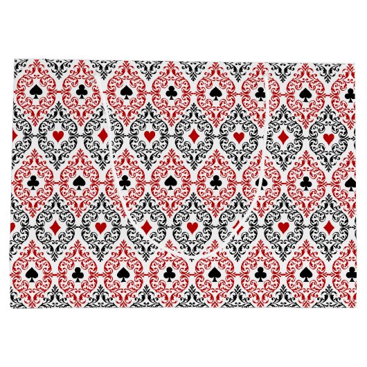 niedliches Casino oder Poker Party Große Geschenktüte (Rückseite)