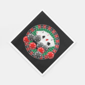 Niedliches Casino Party Serviette (Ecke)