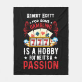 niedliches Casino - Spielen - Name Fleecedecke (Vorderseite)