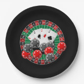 Niedliches Casino Spielen Party Pappteller (Vorderseite)