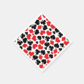 niedliches Casino Spielkarten Anzug Muster Party Serviette (Ecke)