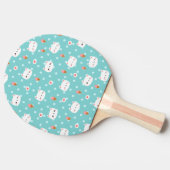 Niedliches Cat and Ice Creme Muster Tischtennis Schläger (Seitenansicht)