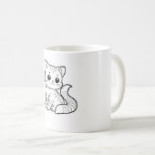 NIEDLICHES CAT ART-DESIGN KAFFEETASSE (VorderseiteRechts)