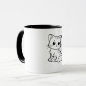 NIEDLICHES CAT ART-DESIGN TASSE (Vorderseite Links)