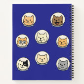 Niedliches Cat Astronaut Personalisiert School Not Notizblock (Rückseite)