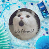 Niedliches Cat Birthday Party Custom Pet Foto Pappteller (Party)