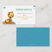 Niedliches Cat Blue Diaper Raffel Begleitkarte (Vorne/Hinten)