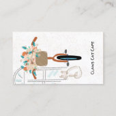 Niedliches Cat Café Coffee Shop Visitenkarte (Rückseite)