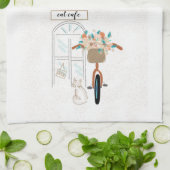 Niedliches Cat Café Küche Handtuch (Gefaltet)