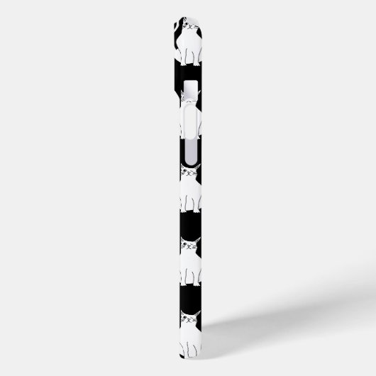 Niedliches Cat Cartoon Muster Handgezeichnet Schwa Case-Mate iPhone Hülle (Rückseite / Links)