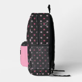Niedliches Cat Coquette Bow Pink School Geschenk f Bedruckter Rucksack (Rechts)