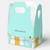 Niedliches Cat Couple Gastgeschenk Box - Custom Fe Geschenkschachtel (Geöffnet)