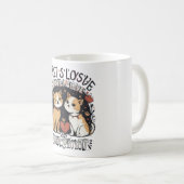 Niedliches Cat Couple Tasse Romantische Kitchenett (VorderseiteRechts)