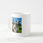 Niedliches Cat Cow Selfie-Geschenk Kaffeetasse (Vorderseite Links)