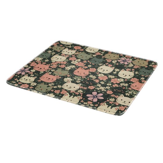 Niedliches Cat Cutting Board Schneidebrett (Ecke)
