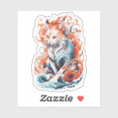 Niedliches Cat-Design im neo-traditionellen Stil Aufkleber (Blatt)