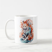 Niedliches Cat-Design im neo-traditionellen Stil Kaffeetasse (Links)
