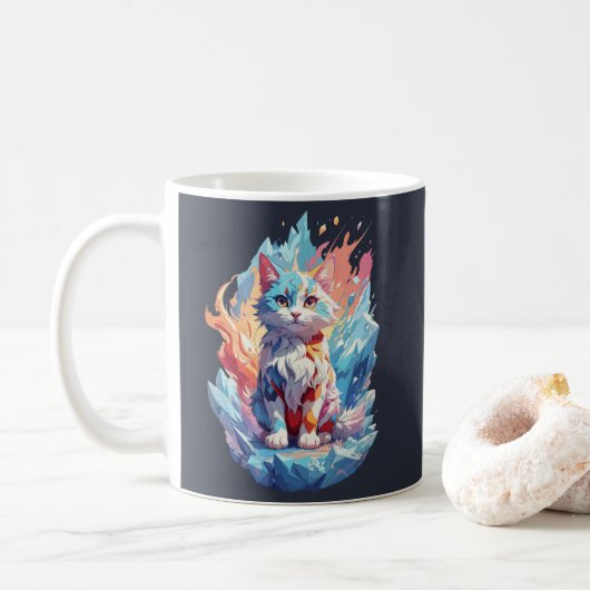 Niedliches Cat-Design Kaffeetasse (Mit Donut)