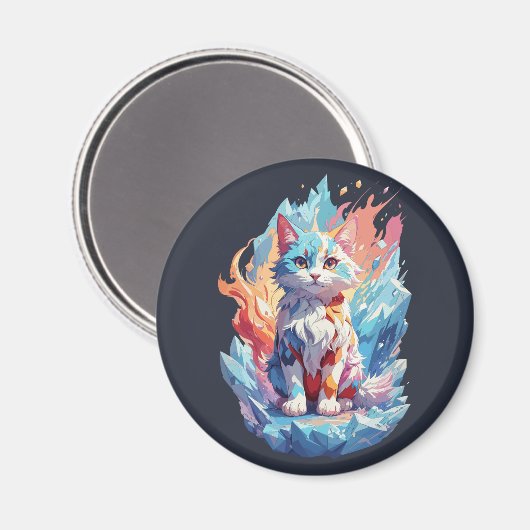 Niedliches Cat-Design Magnet (Vorderseite/Rückseite)