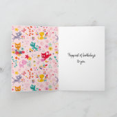 Niedliches Cat Design mit Zipper für Geburtstag Karte (Innenseite)