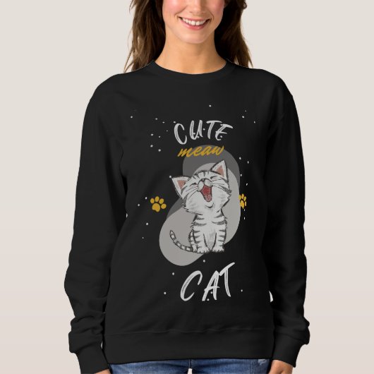 Niedliches CAT-Design Sweatshirt (Vorderseite)
