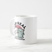 Niedliches Cat & Dog "Fur-Real Friends Forever"-De Kaffeetasse (Vorderseite Links)