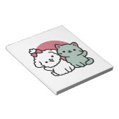 Niedliches Cat & Dog "Fur-Real Friends Forever"-De Notizblock (angewinkelt)