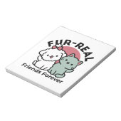 Niedliches Cat & Dog "Fur-Real Friends Forever"-De Notizblock (Rotiert)