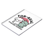 Niedliches Cat & Dog "Fur-Real Friends Forever"-De Notizblock (Linke Seite)