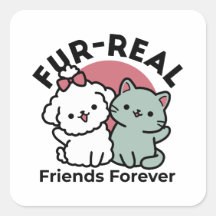 Niedliches Cat & Dog "Fur-Real Friends Forever"-De