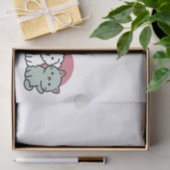 Niedliches Cat & Dog "Fur-Real Friends Forever"-De Seidenpapier (Geschenk)