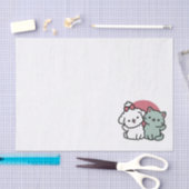 Niedliches Cat & Dog "Fur-Real Friends Forever"-De Seidenpapier (Handwerk)