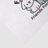 Niedliches Cat & Dog "Fur-Real Friends Forever"-De Seidenpapier (Ausschnitt)
