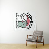 Niedliches Cat & Dog "Fur-Real Friends Forever"-De Wandteppich (Beispiel (Horizontal))