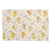 Niedliches Cat Doodles Patronenpaar Kissenbezug (Vorderseite-Links)