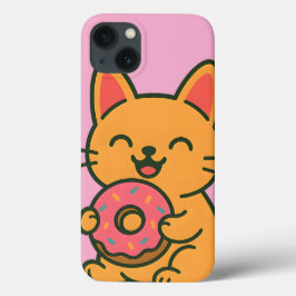 Niedliches Cat Eating Donut - Funny Kawai Telefonf Case-Mate iPhone Hülle