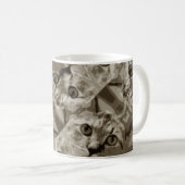 Niedliches Cat Eyes Muster Kaffeetasse (VorderseiteRechts)